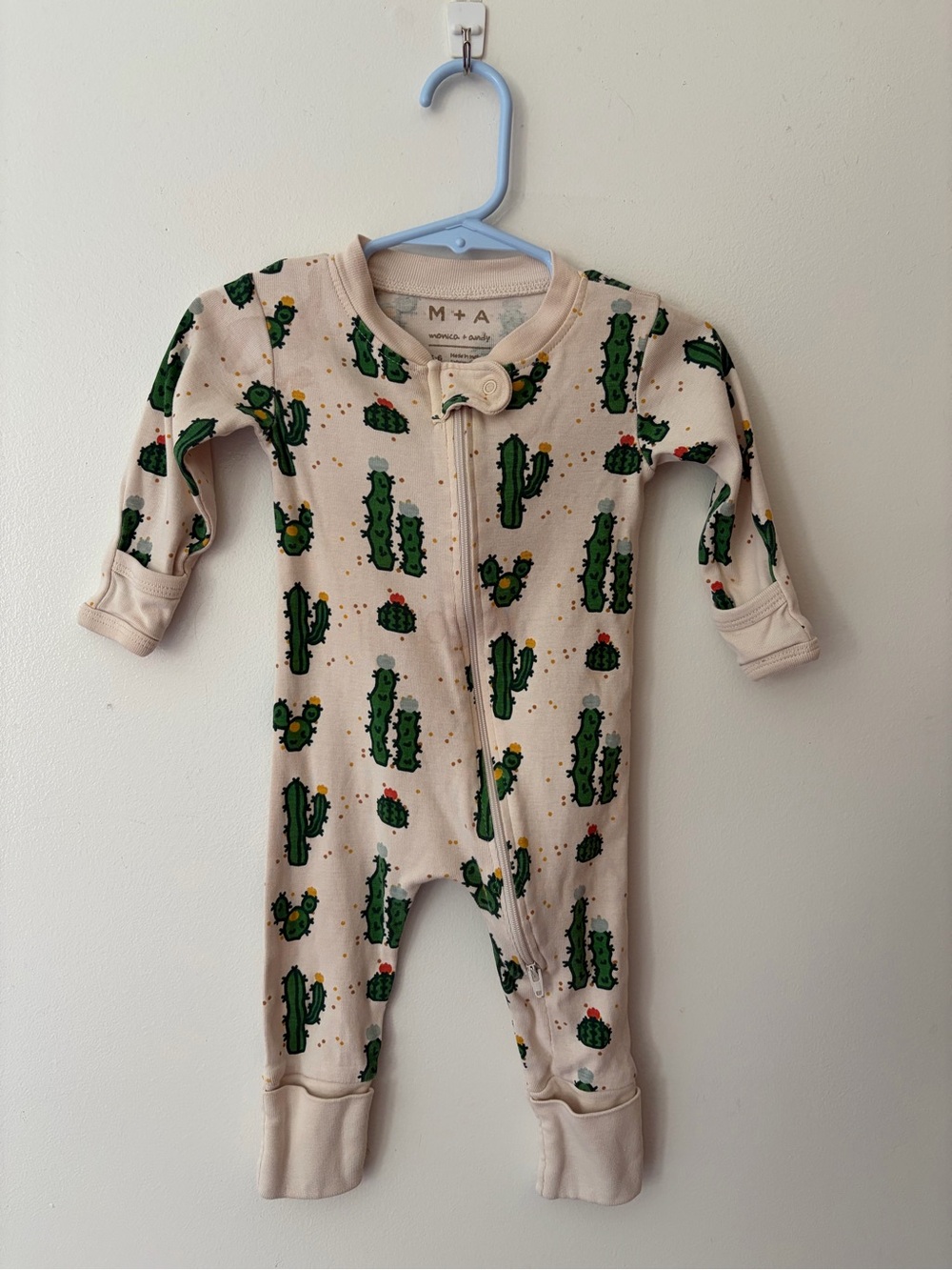 Monica + Andy Organic Cotton Cactus Baby Footie Pajamas 3-6M